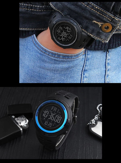 SKMEI Fashion Outdoor Sport Watch Men Multifunction Watches 5Bar Waterproof Digital Watch