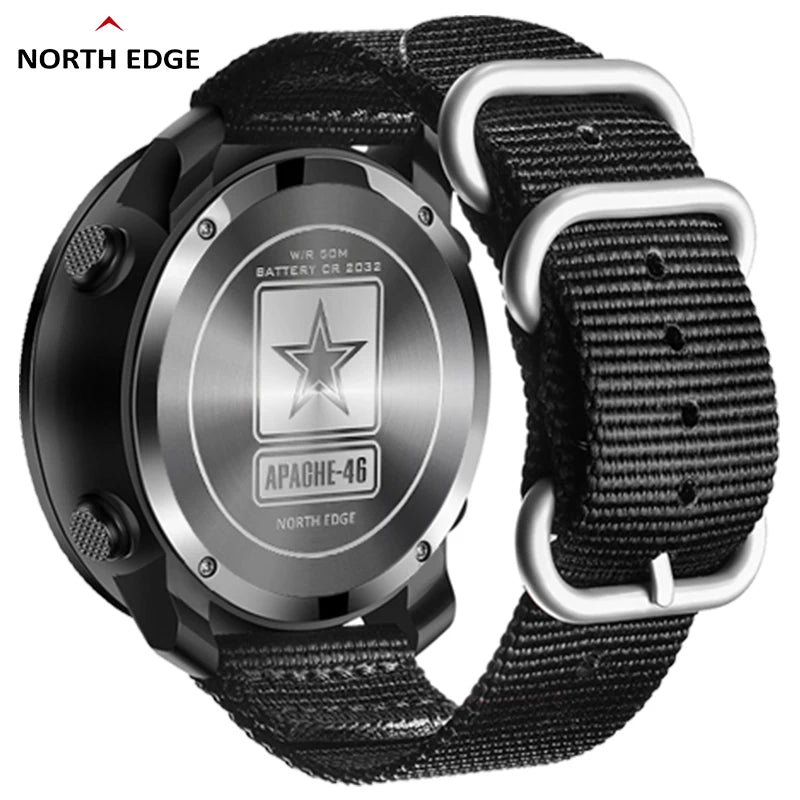 NORTH EDGE APACHE-46 Men Digital Watch Outdoor Sports Running Swimming Outdoor Sport Watches