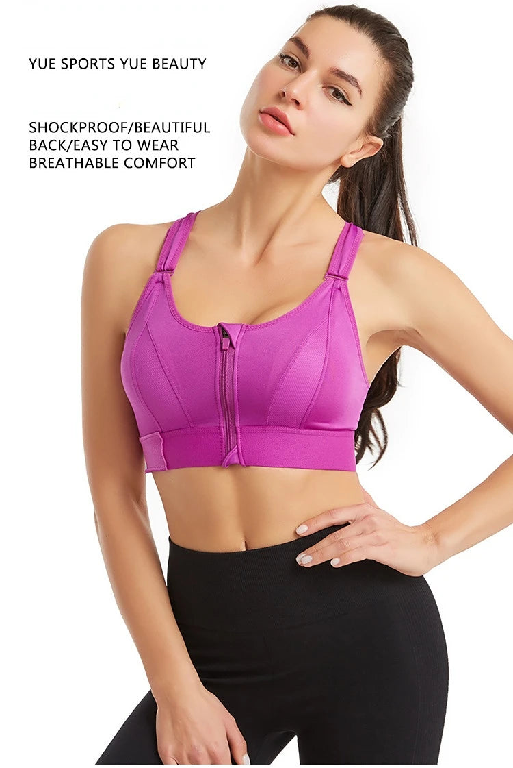 Women Sports Bras Crop Top Yoga Vest Shockproof Gym Fitness Athletic Brassiere