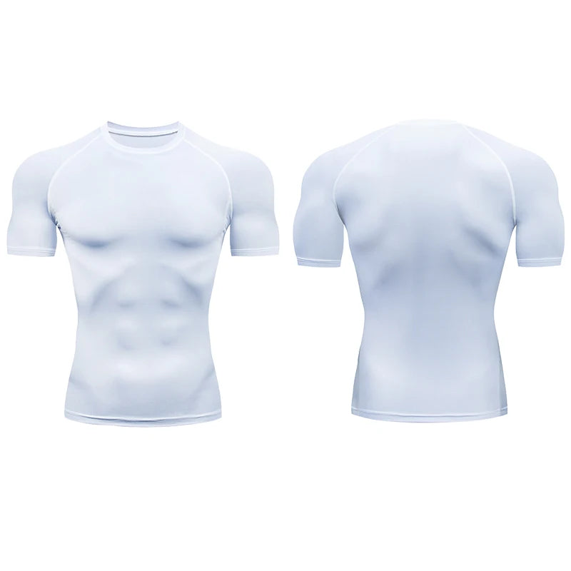 Men Running Compression T-shirt Short Sleeve