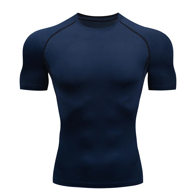 Men Running Compression T-shirt Short Sleeve