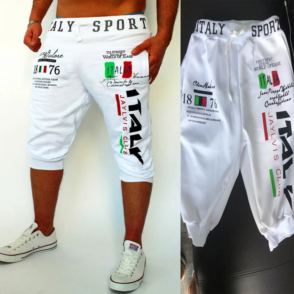 Men's Athletic Shorts Sweatpants Capri Pants Print Letter Sports Outdoor Streetwear Stylish