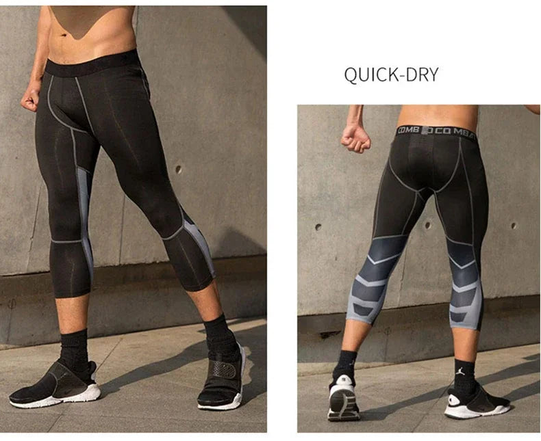 Men's Compression Pants for sports Elastic Sweatpants Fitness Tights Legging Trousers