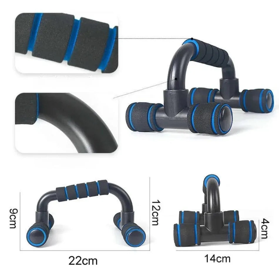 H-Type Push Up Bars – Foam Grip Handles for Wrist Comfort