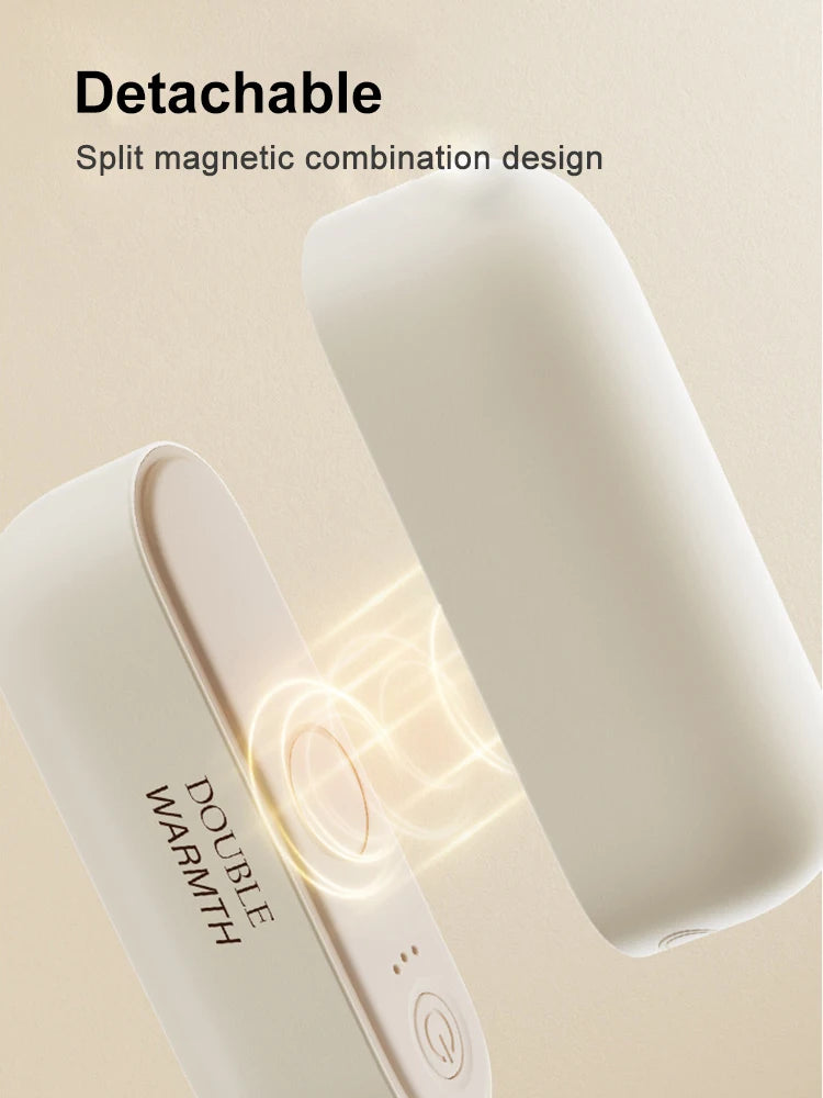 Magnetic rechargeable hand warmers for convenience