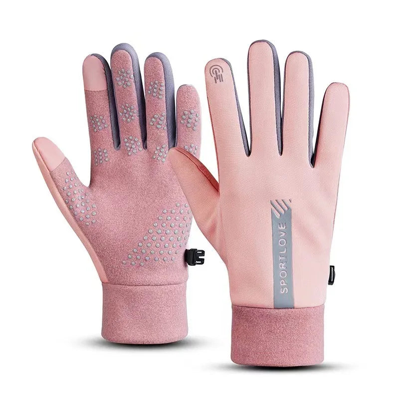 Winter mittens with enhanced grip for outdoor activities.