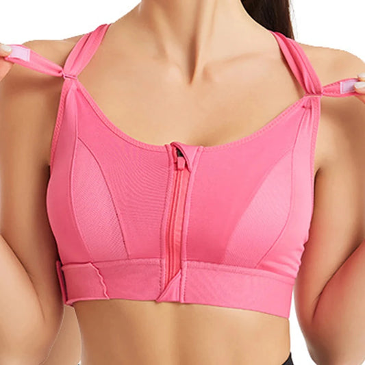 Speed Sports Bra Secure Fit With Front Zip