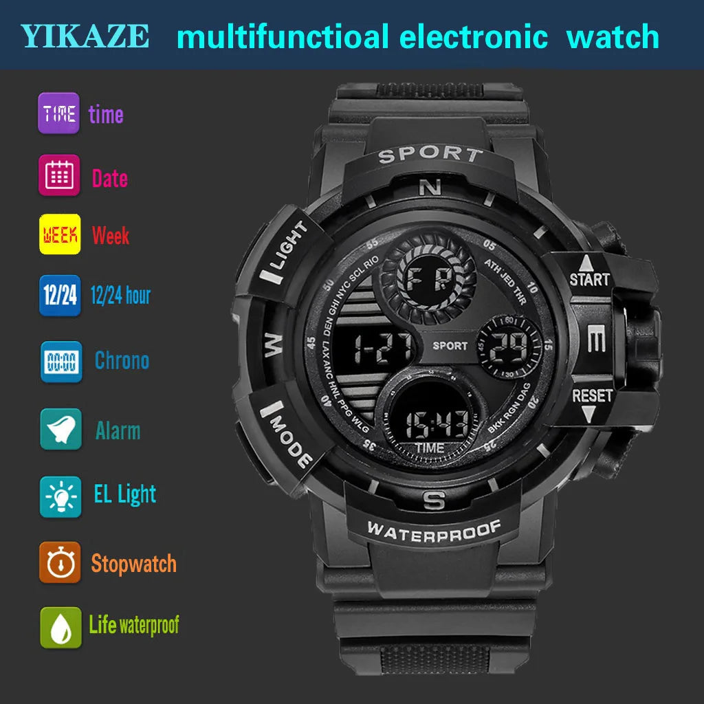 Yikaze Military Waterproof Digital Sports Watch